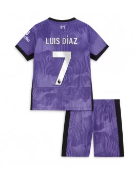 Liverpool Luis Diaz #7 Dječji Rezervni Dres kompleti 2023-24 Kratak Rukavima (+ kratke hlače)